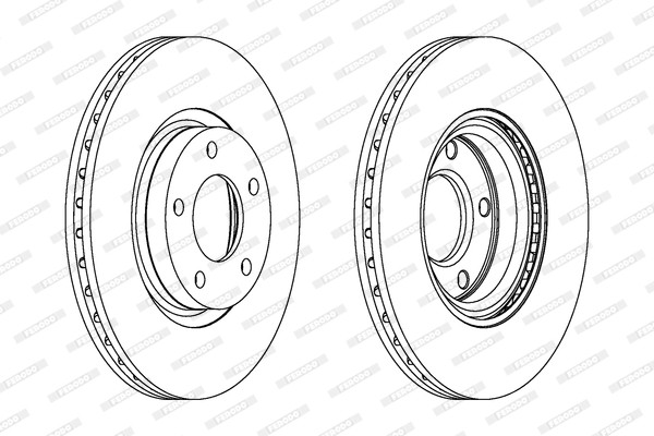 Ferodo DDF1312C Brake Disc for Mazda
