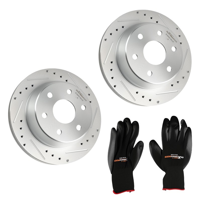 330mm Rear Drilled Brake Rotor Kit for Chevrolet Express/Silverado/Suburban 1500 gallery