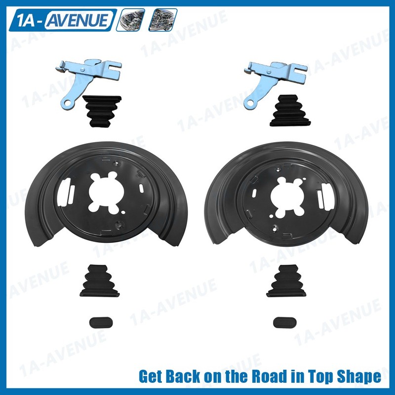 New For Dodge 2002-2007 Ram 1500 Brake Backing Plates & Parking Brake Lever Kit