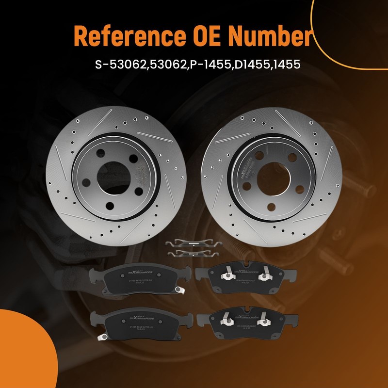 13" Front Brake Rotors+Pads Set for Jeep Grand Cherokee 2011-2018 S-53062 P-1455 gallery