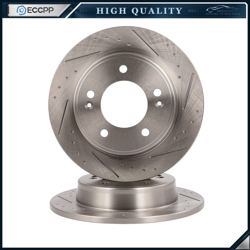 Rear Brake Rotors For Hyundai Elantra Veloster Kia Forte5 2014 2015 2016-2018