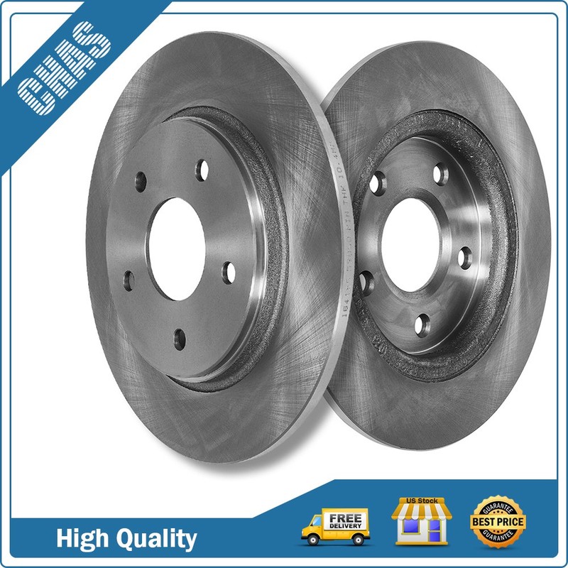Rear Solid Brake Rotors Discs Fits 2008 – 2016 Chrysler Dodge Caravan Volkswagen