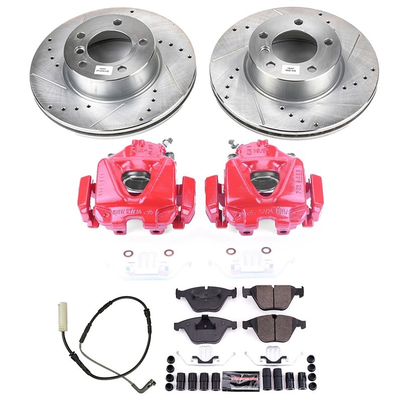 KC4677 Powerstop Brake Kit With Calipers 2-Wheel Set Front for 328 Coupe 328i gallery