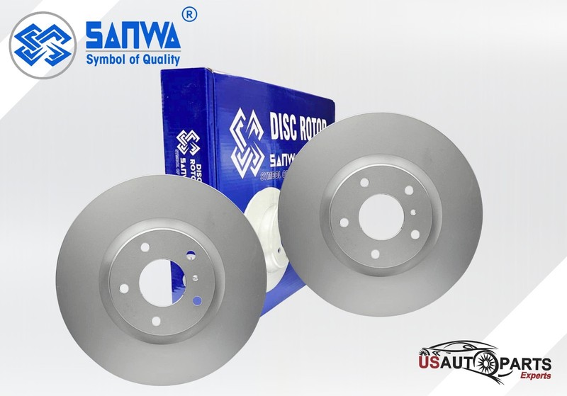 SANWA SET OF 2 FRONT BRAKE ROTOR VENTED & GEOME COATED 320 mm FOR NISSAN 09-22 gallery