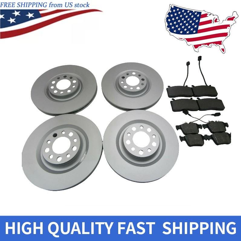 Front Rear Brake Pads & Rotors For Alfa Romeo Giulia 2020-2022 Smooth Rotors