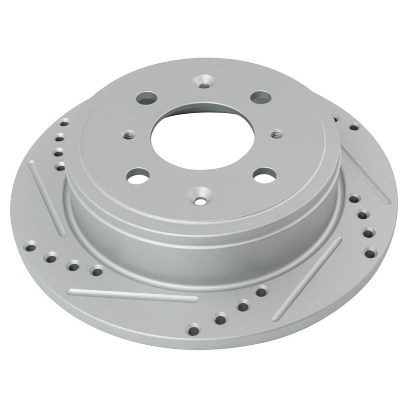 Brake Rotor Performance Drilled Slotted Rear Pair Set for Acura Honda gallery