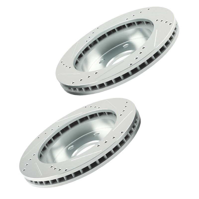 Front Drilled and Slotted Disc Brake Rotors for GMC Savana 1500 2003-08 S-55054 gallery