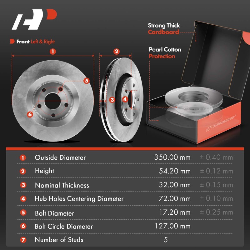 A-Premium Front Brake Rotor & Pads+Caliper for Dodge Durango Jeep Grand Cherokee gallery