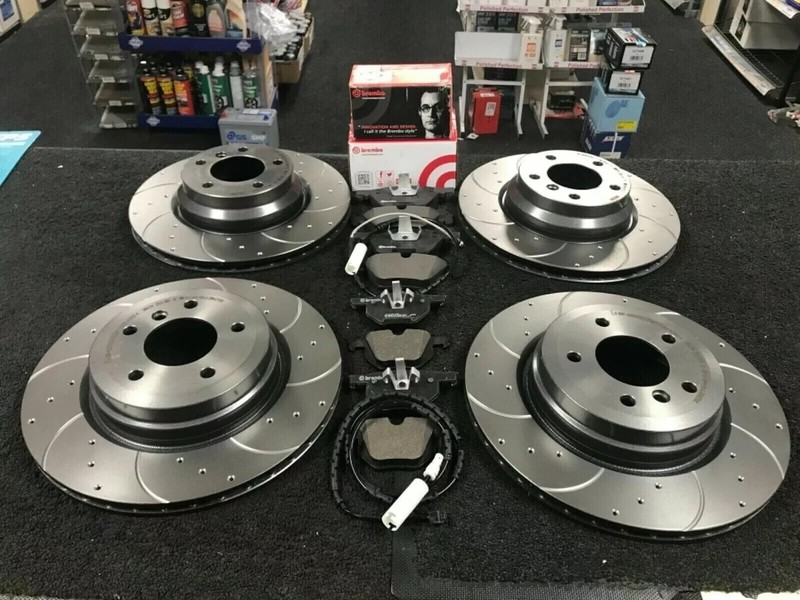 FOR BMW 420D F32 M SPORT FRONT REAR BREMBO DRILLED GROOVED BRAKE DISCS & PADS