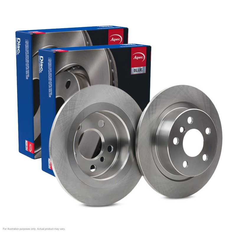 2X APEC Rear Brake Discs for BMW X2 2018-23 280mm Solid SDK6978