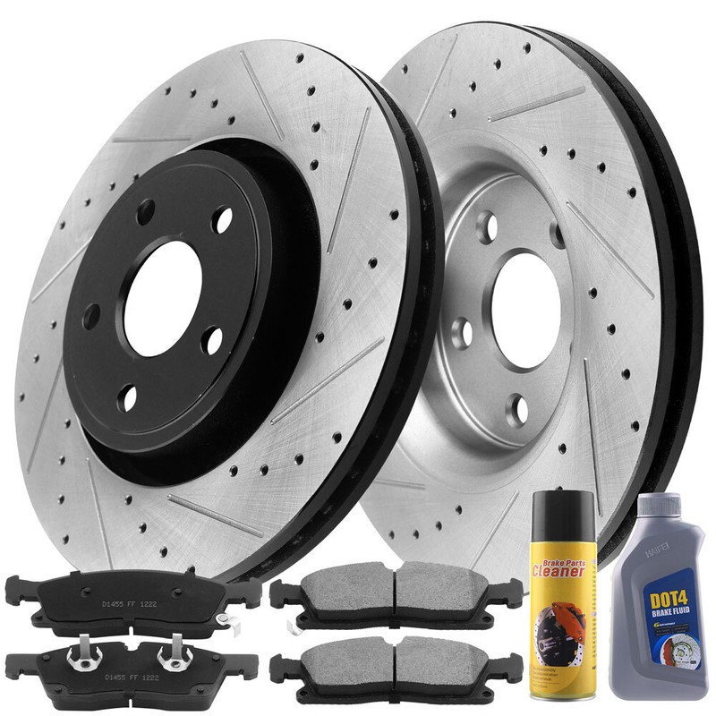 Front Brake Rotors + Pads for 2011 -17 Jeep Grand Cherokee Dodge Durango 5.7L