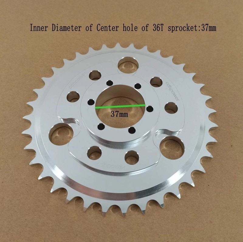 Disc Brake Rotor Adapter and 36T sprocket - Gas Motorized Bicycle 48cc/66cc/80cc gallery