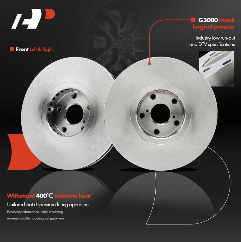 A-Premium Front Disc Brake Rotors for Lexus IS350 2006-2021 V6 3.5L Lexus IS300 gallery