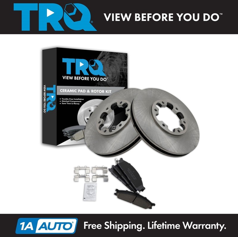 TRQ Front Brake Pad & Rotor Kit Fits 03-04 Nissan