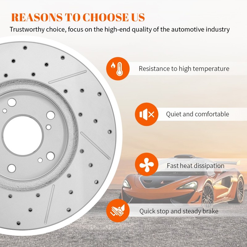 277mm Front Brake Rotors + Ceramic Pads for Subaru Impreza 2017 2018 2019-2023 gallery