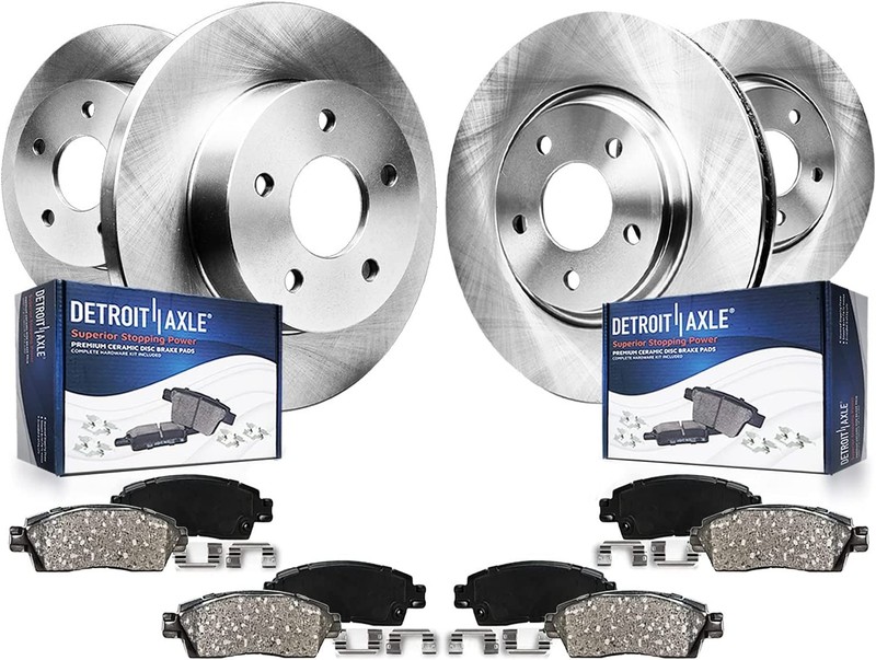5-Lug Front & Rear Brake Pads Rotors for 2006-2013 Mazda 6