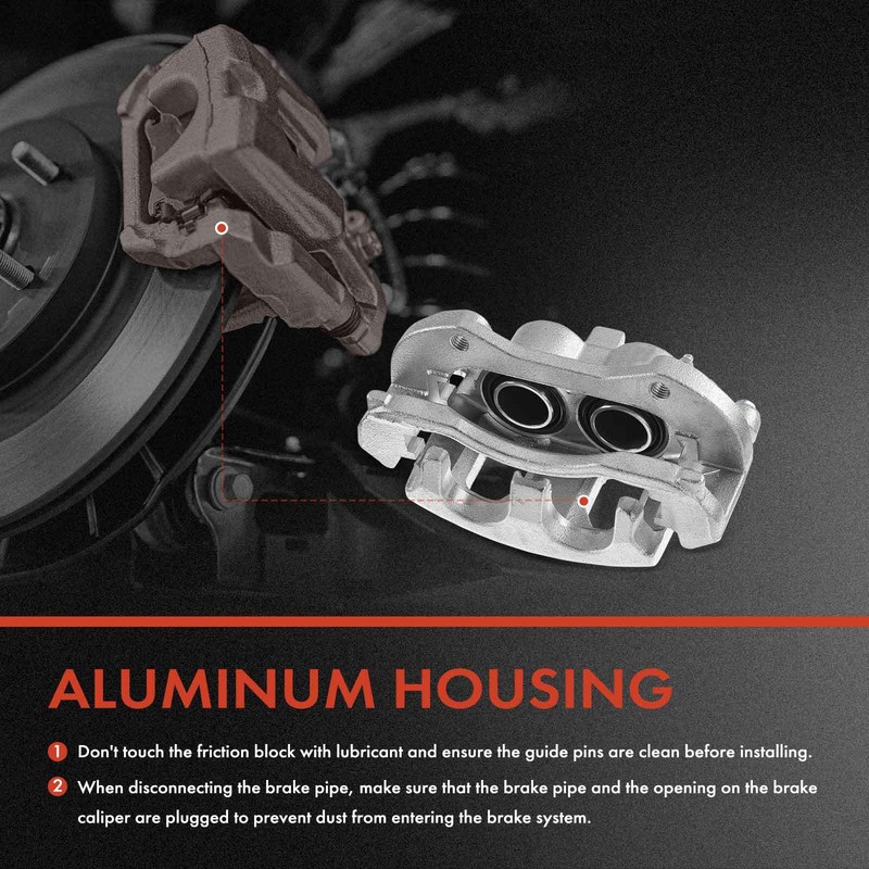 Front&Rear Drilled Brake Rotors & Brake Pad Kit + Brake Caliper for Chevy Impala gallery