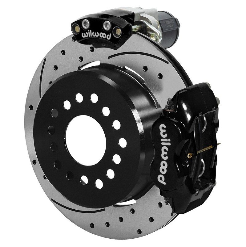 Wilwood Forged Dynalite Rear Electronic Parking Brake Kit Black Powder Coat