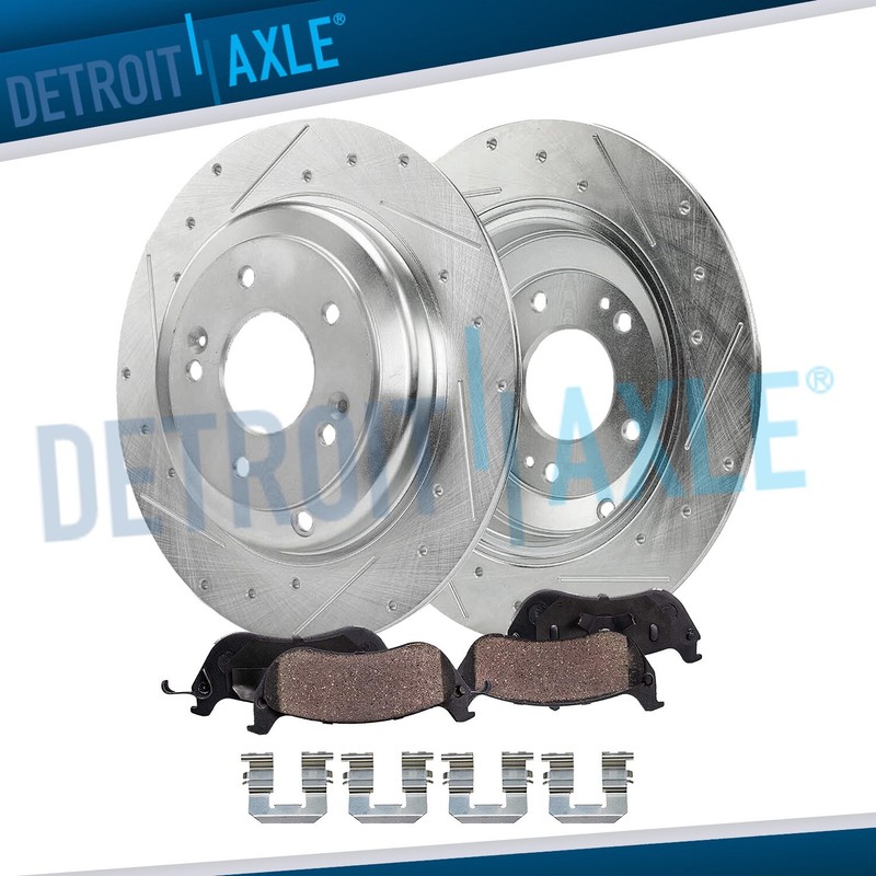 314mm Rear Drilled Disc Rotors Brake Pads for 2010 – 2016 Hyundai Genesis Coupe