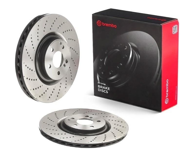 Brembo 09.B769.51 Prime UV Coated Drilled Vented Brake Rotors – Front Pair