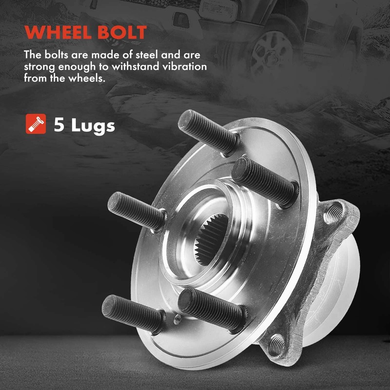 Front Brake Rotors & Ceramic Pads + Hub Bearing for Acura MDX ZDX Honda Pilot gallery