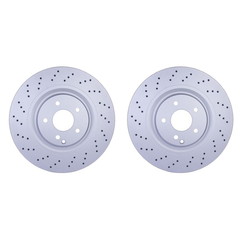 Hella Pair Set of Front 345mm Disc Brake Rotors For W203 C32 AMG C350 C55 AMG