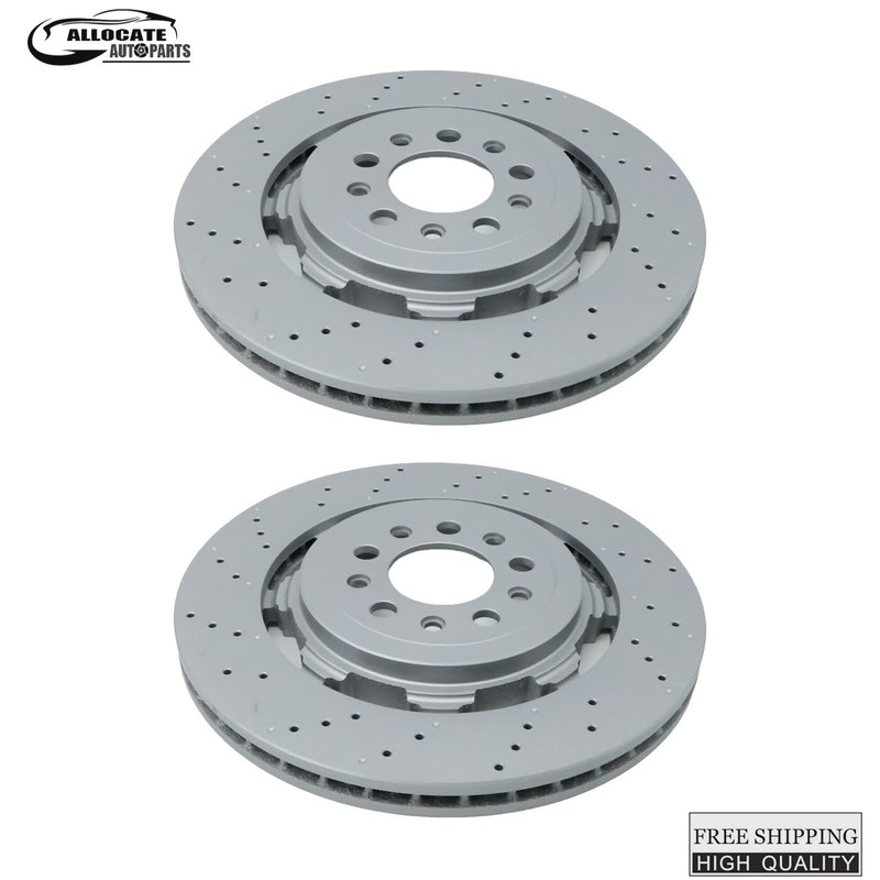 2x Rear Brake Rotors For Alfa Romeo Giulia Stelvio Quadrifoglio 2017-2024