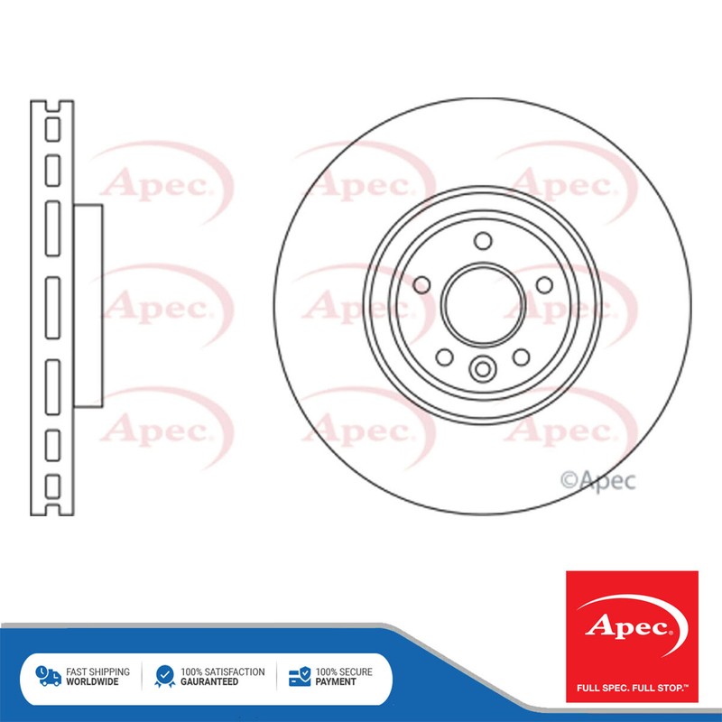Fits Jaguar XF 2015- XE 2015- 2.0 D 3.0 Brake Disc Front Apec T4N1803