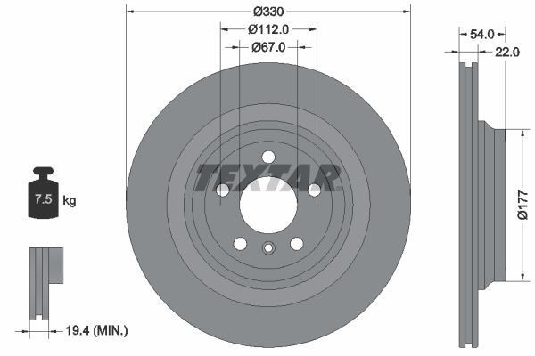 TEXTAR Brake Discs & Pads Rear Braking Service Set For Mercedes-Benz GLE M-Class gallery