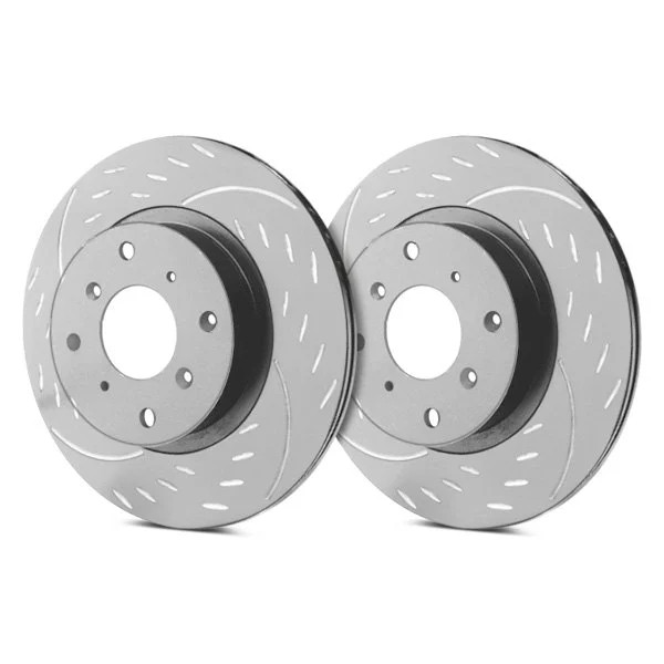 For Audi A5 Sportback 21-25 Brake Rotors Diamond Slot Dimpled & Slotted 1-Piece