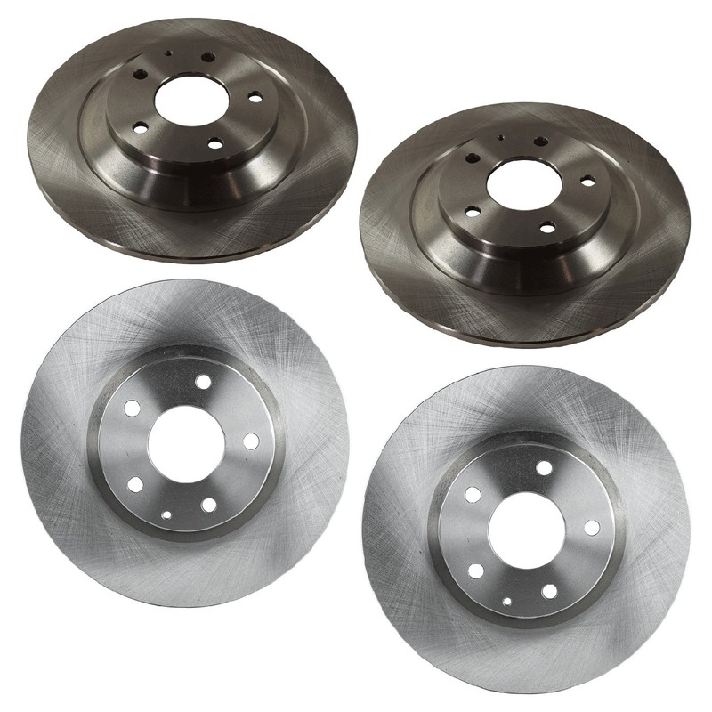 Front and Rear Disc Brake Rotors For 2013-2015 Mazda CX-5