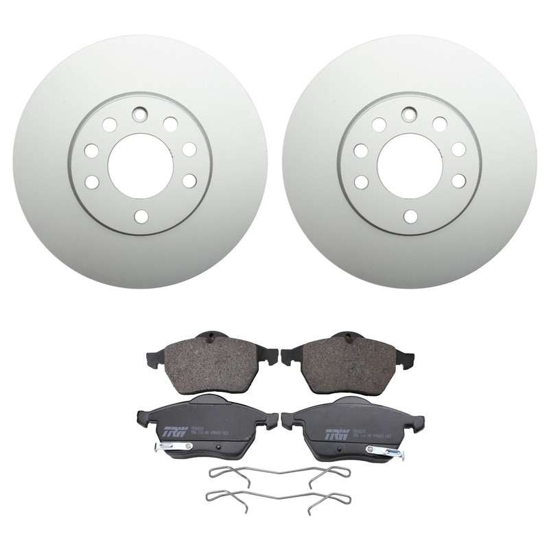 Hella Front Rotors TRW Pro Low-Met Disc Brake Pads Kit For Saab 900 9-3 9-5