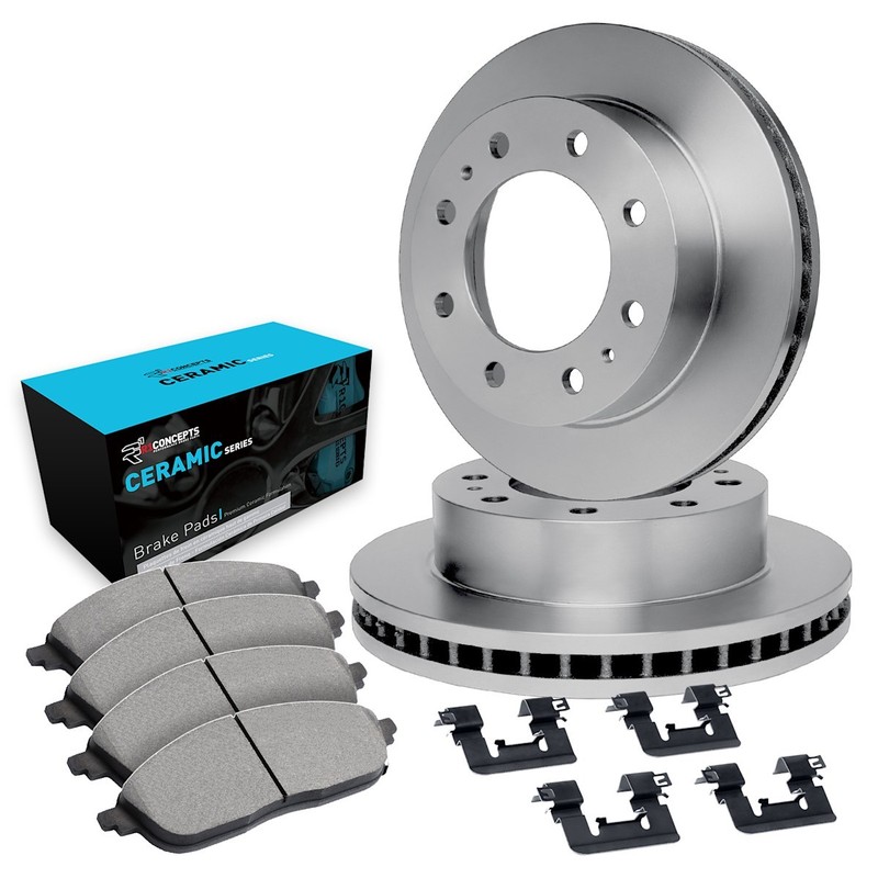 WFWH1-40012 R1 Concepts Brake Disc and Pad Kits 2-Wheel Set Front for Ram Truck