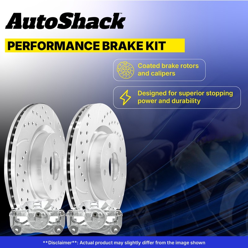 Front Rear Drilled Slotted Brake Rotors Calipers for Honda, Civic 2009-2011 gallery