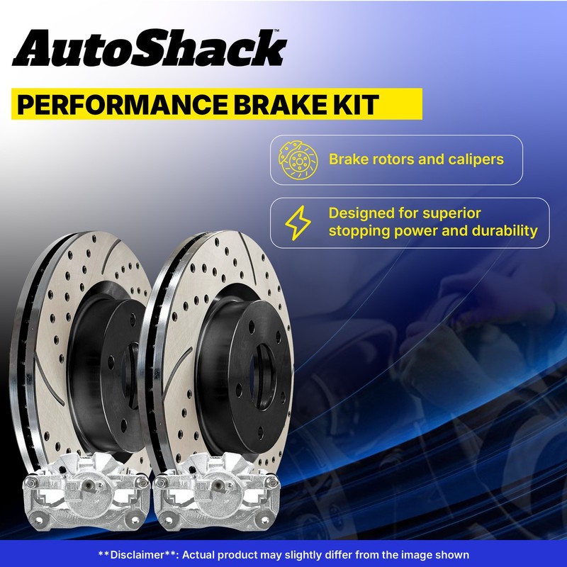 Front Rear Drilled Slotted Brake Rotors Calipers for Honda, Odyssey 2005-2010 gallery