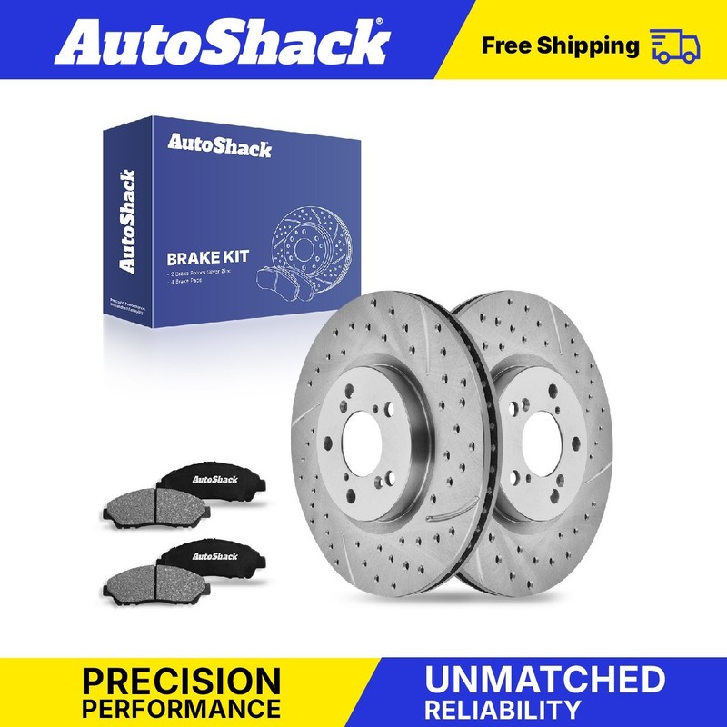 Front Drilled Slotted Brake Rotors Ceramic Pads for Honda Pilot Acura MDX