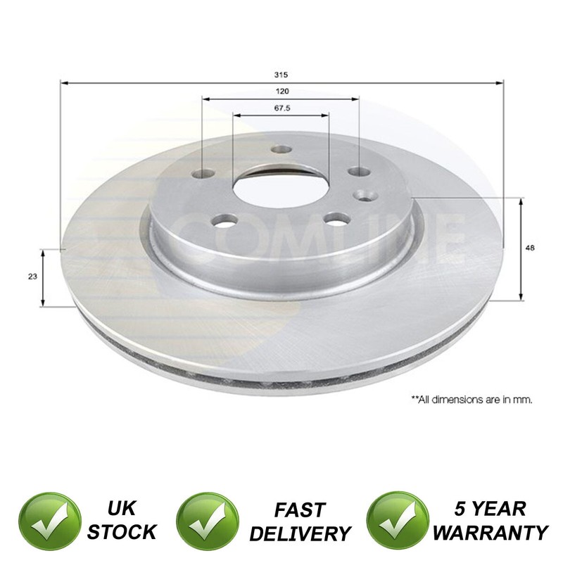 Brake Disc Rear SJR Fits Vauxhall Insignia 2008-2017 + Other Models #1