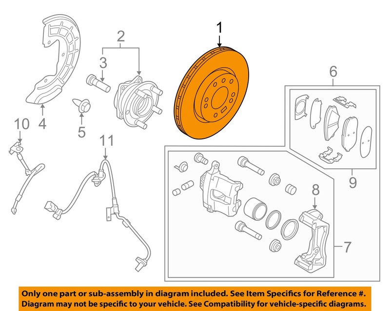 HYUNDAI OEM 15-19 Sonata Front Suspension Brake Components-Rotor 517124C000