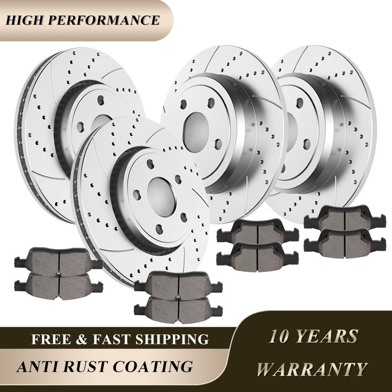 330mm Front Rear Rotors Brake Pads for 2011 – 2018 Dodge Durango Grand Cherokee