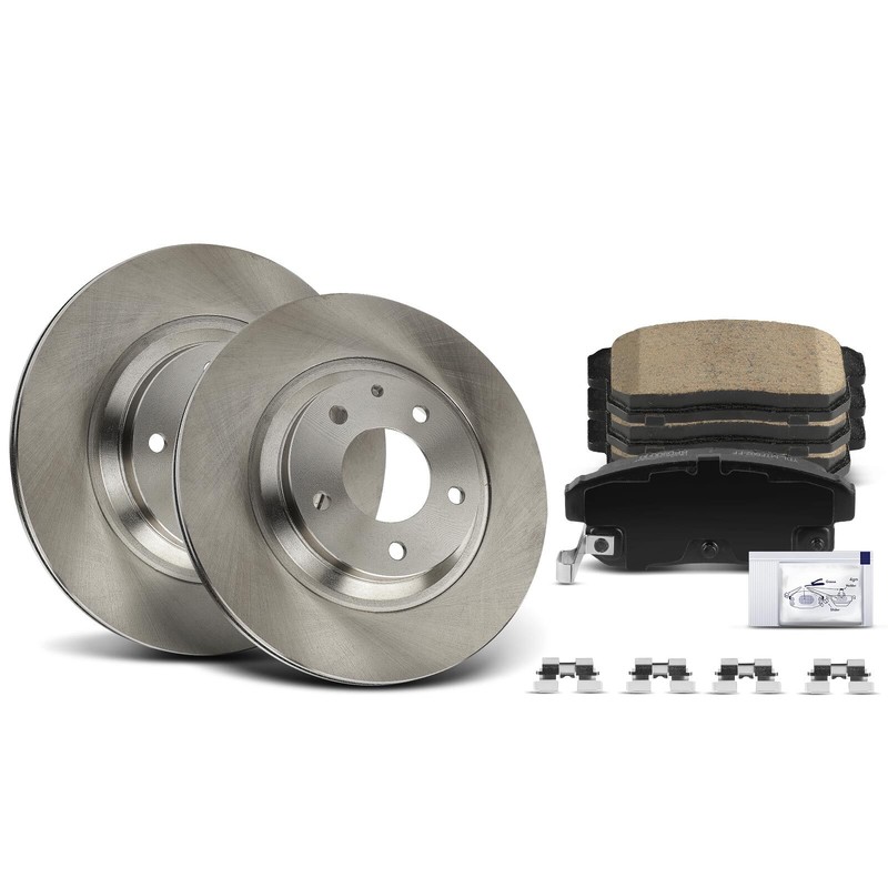 Rear Driver & Passenger Side Disc Brake Rotor Brake Pad for Mazda RX8 2004-2011 gallery