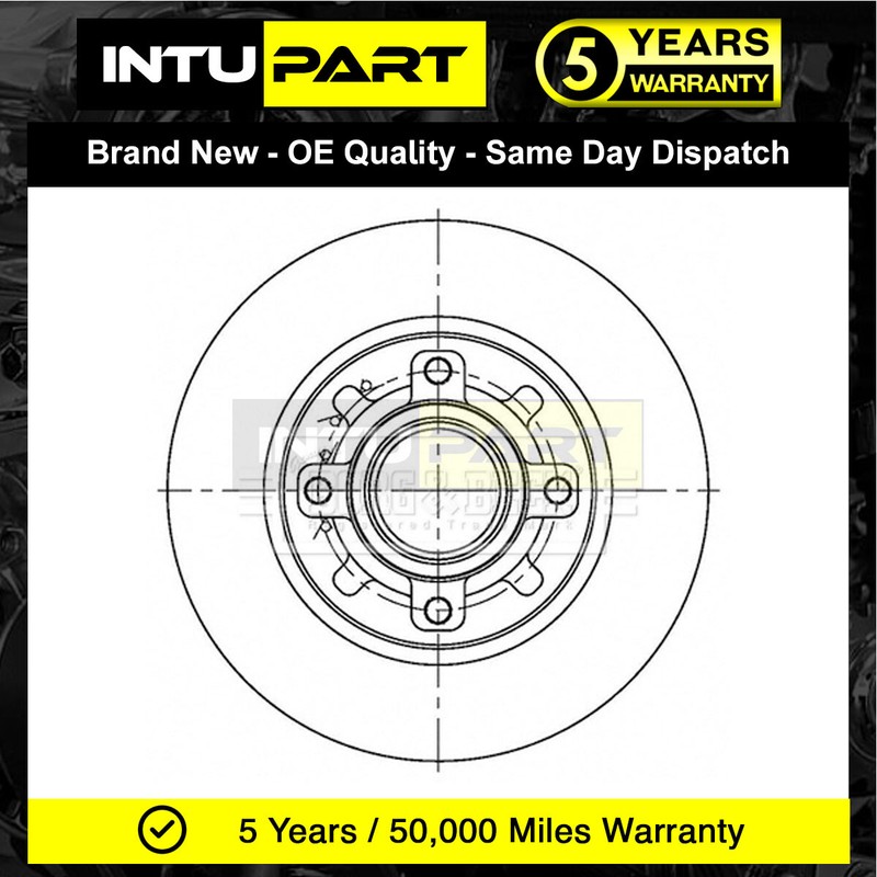 Fits Peugeot 2008 208 1.2 1.5 HDi TD 1.6 IntuPart Rear 1x Brake Disc 1623835180