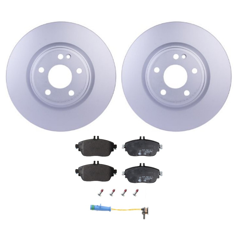 Hella Front Rotors Low-Met Disc Brake Pad Kit For C117 CLA250 W156 GLA250 QX30