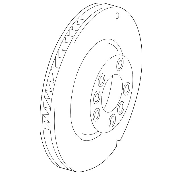 Genuine Volkswagen Disc Brake Rotor 7L8-615-601-G