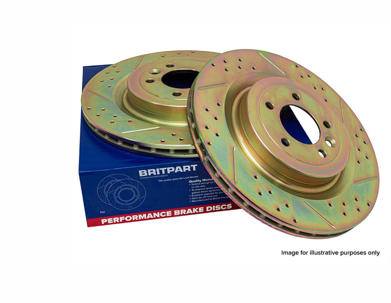 RANGE ROVER L322 FRONT VENTED BRAKE DISCS DRILLED AND GROOVED UP TO 2005 DA4609
