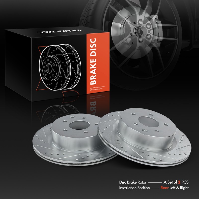Rear Drilled Rotors for Nissan 350Z 370Z Maxima INFINITI EX35 EX37 G25 G35 M35 gallery