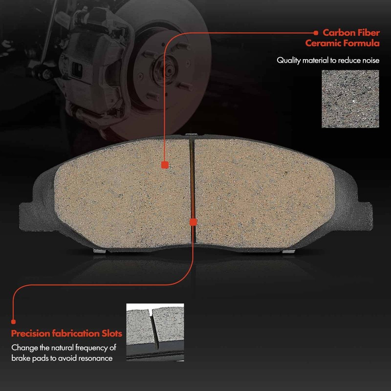 6x Front Disc Brake Rotors & Ceramic Brake Pads for Cadillac STS 2009-2011 5 Lug gallery