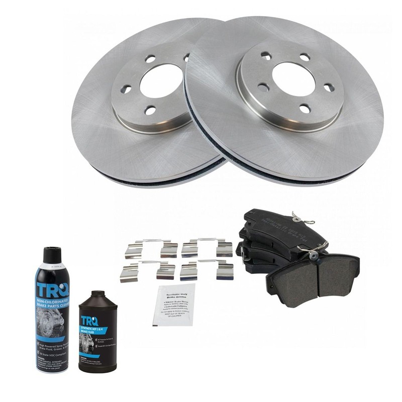 TRQ Front Brake Pads & Rotor Kit For 2001-2010 Chrysler PT Cruiser gallery