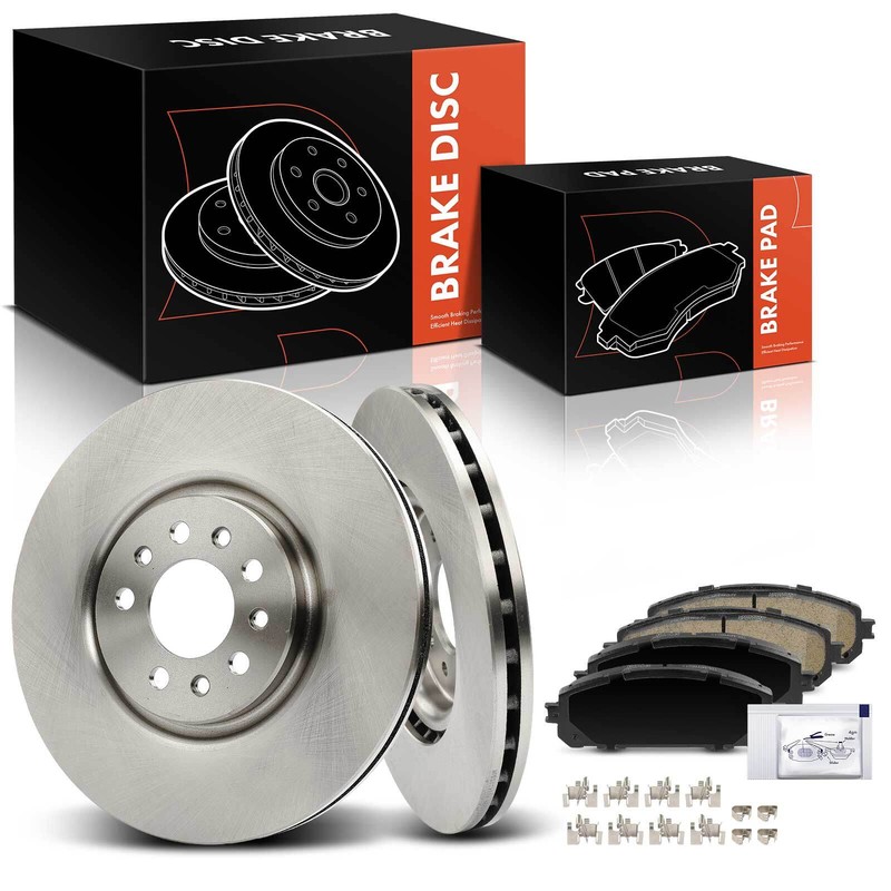 New Front Disc Brake Rotors & Ceramic Brake Pads for Jeep Cherokee KL 2014-2022