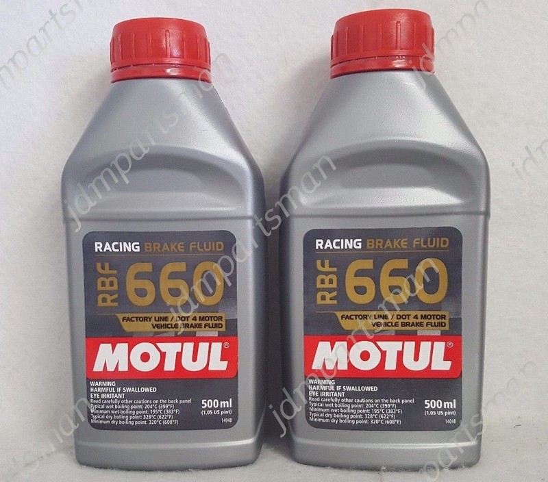 (Pack of 2) RBF660 RACING Brake Fluid – MOTUL DOT 4 Brake Fluid 622°F Dry 500 ml