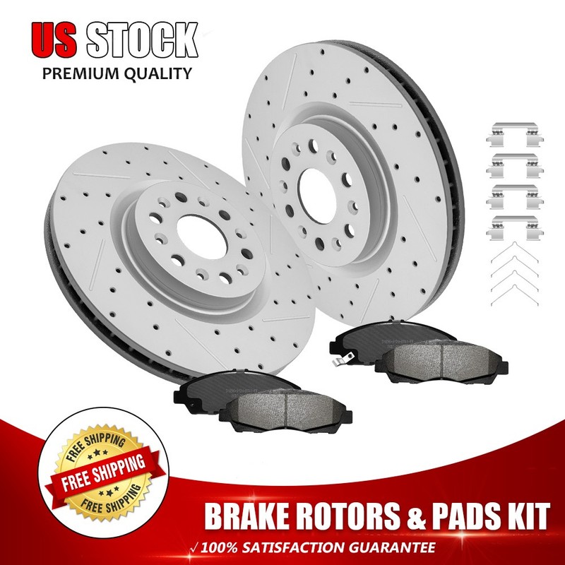 Front Brake Rotors Ceramic Pads For 2017-2020 Buick Enclave Cadillac XT5 XT6
